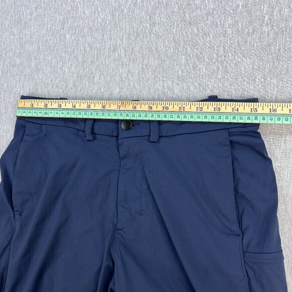 Lululemon Commuter Pants Mens 30x31 Navy Blue Reflectiv Stretch Performance - Picture 13 of 16